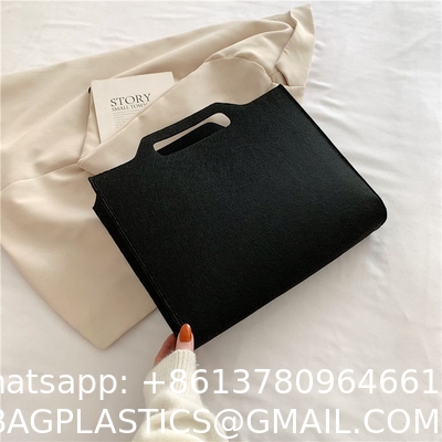 OEM Handmade Reversible Felt Storage Bag Embroidered Personalized Tote Bag Manufacturer'S Shopping Bag Wholesale Custom Simple Letter Logo Eco-Friendly Durable Multi-Scenario Suitable Felt Shopping
