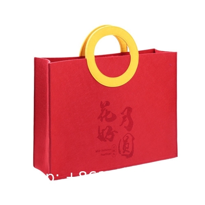 Eco Friendly Custom Logo Women'S Large Capacity Grocery Felt Bag Reusable Colorful Felt Shopping Tote Bags For Shopping