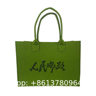 Eco Friendly Custom Logo Women'S Large Capacity Grocery Felt Bag Reusable Colorful Felt Shopping Tote Bags For Shopping
