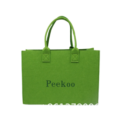 Eco Friendly Custom Logo Women'S Large Capacity Grocery Felt Bag Reusable Colorful Felt Shopping Tote Bags For Shopping