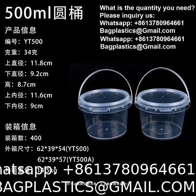 Pail With Handle, Plastic Cup, Plastic Bowl, Plastic Container, Plastic Pail, Plastic Container, Deli Container, Paint Pail