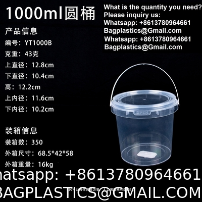 Pail With Handle, Plastic Cup, Plastic Bowl, Plastic Container, Plastic Pail, Plastic Container, Deli Container, Paint Pail