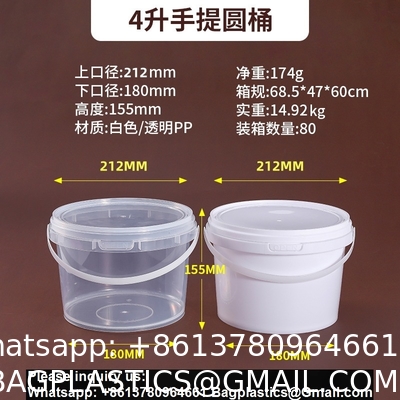 500ML/750ML/1000ML Plastic Cups Lids Wholesale Disposable Clear Plastic Drink Buckets Fruits Container Tubs For Drinks Foods