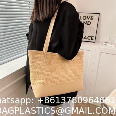 Raffia Crochet Straw Bags, Straw Bag, Crochet Bag,  Mesh Beach Bag, Crochet Purse, Raffia Tote Women Bag, Raffia Bag,  Crochet Tote, Straw Tote Bag, Handmade Bag, Summer Bag, Beach Bag,