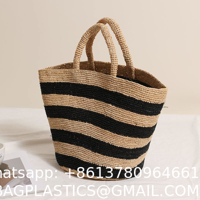 Raffia Crochet Straw Bags, Straw Bag, Crochet Bag,  Mesh Beach Bag, Crochet Purse, Raffia Tote Women Bag, Raffia Bag,  Crochet Tote, Straw Tote Bag, Handmade Bag, Summer Bag, Beach Bag,