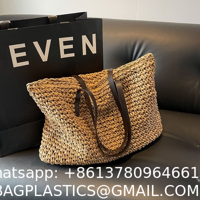 Crochet Raffia Tote Bag Kit Set For Beginners Beach Tote Bag For Women Beach Straw Handmade Bag Woven Rattan Bag For Women Raffia Yarn For Crocheting Raffia Paper Ribbons For Craft