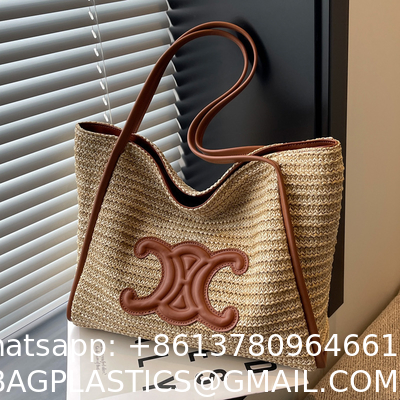 Women Small Straw Bags Summer Beach Tote Bag Handmade Woven Hobo Purse Handbag Customized New Arrival Hand Made Natural Straw Raffia Blue Striped Crochet Beach Bag Crochet Bags Custom Order