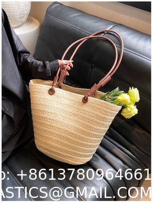 Crochet Straw Raffia Tote Bag Handmade Luxury Tote Handbag Beach Bag Handle Raffia Straw Bag Eco-Friendly New Design Crochet Tote Bag