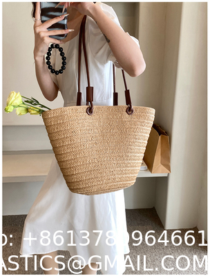 Crochet Straw Raffia Tote Bag Handmade Luxury Tote Handbag Beach Bag Handle Raffia Straw Bag Eco-Friendly New Design Crochet Tote Bag