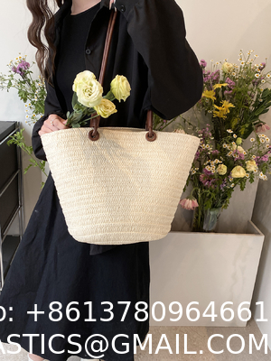 Crochet Straw Raffia Tote Bag Handmade Luxury Tote Handbag Beach Bag Handle Raffia Straw Bag Eco-Friendly New Design Crochet Tote Bag