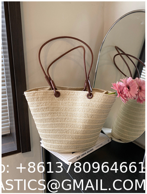 Crochet Straw Raffia Tote Bag Handmade Luxury Tote Handbag Beach Bag Handle Raffia Straw Bag Eco-Friendly New Design Crochet Tote Bag