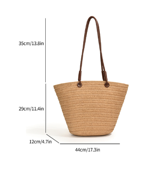 Crochet Straw Raffia Tote Bag Handmade Luxury Tote Handbag Beach Bag Handle Raffia Straw Bag Eco-Friendly New Design Crochet Tote Bag
