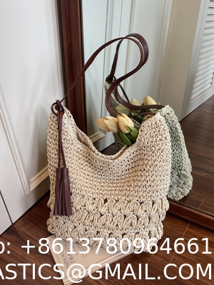 Crochet Tote Bags Summer Beach Bag For Women Vacation Mesh Knit Bag Hippie Bag Woven Knitted Shopping Bag Small Yarn Crochet Storage Bag