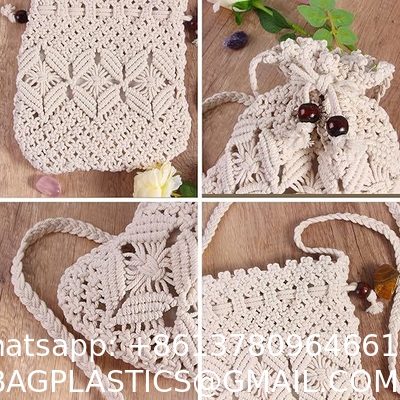 Boho Crossbody Summer Beach Bag - Handwoven String Boho Crochet Purse Straw Beach Tote Embroidery Yarn Crochet Bag Luxury Women Handmade Crochet Raffia Beach Bag