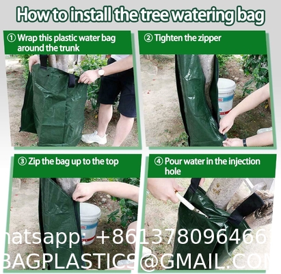 Tree Watering Bags Slow Release - Tree Watering Ring With 5L Automatic Rainwater Collection And Tree Watering System - Tree Drip Irrigation, Slow Release