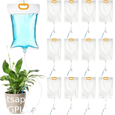 Self Watering System For Plants While Away On Vacation, Plant IV Water Bag, Indoor Plant Watering System Device, 30 Days Automatic Plant Waterer Drip Irrigation Kit For Potted Plants