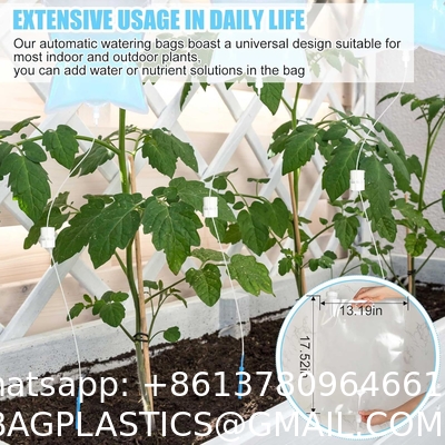 Plant Self Watering Bags With Adjustable Flow Regulators, Compact Automatic Drip Irrigation Kits, Indoor Plant Watering System For Small Potted Plants, Vacation Plant Care Essentials