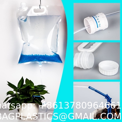 Extra Large Plant Drip Irrigation Bag Automatic Watering Bags Self Automatic Watering System Drip Irrigation Device With Adjustable Valve Switch For Gardening Flower Outdoor, Clear