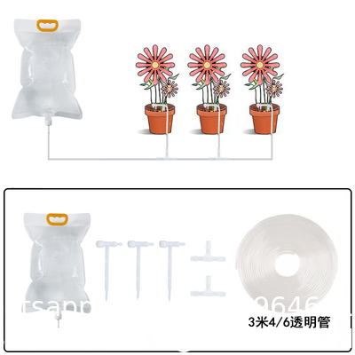 Extra Large Plant Drip Irrigation Bag Automatic Watering Bags Self Automatic Watering System Drip Irrigation Device With Adjustable Valve Switch For Gardening Flower Outdoor, Clear