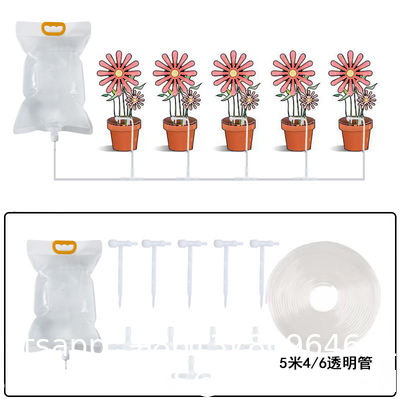 Extra Large Plant Drip Irrigation Bag Automatic Watering Bags Self Automatic Watering System Drip Irrigation Device With Adjustable Valve Switch For Gardening Flower Outdoor, Clear