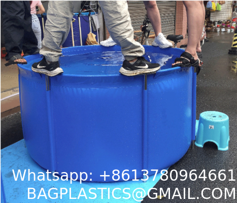7000 Liters Diameter 3m X Height 1m Square/Round Fish Pond 1800 Gallon Foldable Plastic Tank Swimming Pool For Promotion