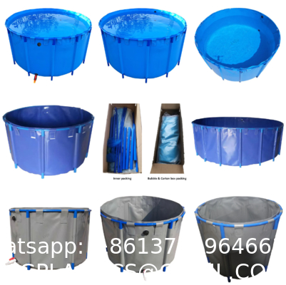 7000 Liters Diameter 3m X Height 1m Square/Round Fish Pond 1800 Gallon Foldable Plastic Tank Swimming Pool For Promotion
