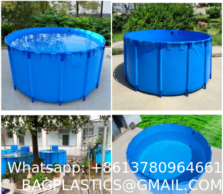 7000 Liters Diameter 3m X Height 1m Square/Round Fish Pond 1800 Gallon Foldable Plastic Tank Swimming Pool For Promotion