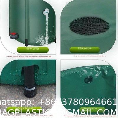 Collapsible Rain Barrel Water Storage Containers-53 Gallon Portable Rainwater Collect System Water Tank To Collect Rainwater From Gutter Downspout Water Catcher With Spigots,Filter＆Overflow Kits