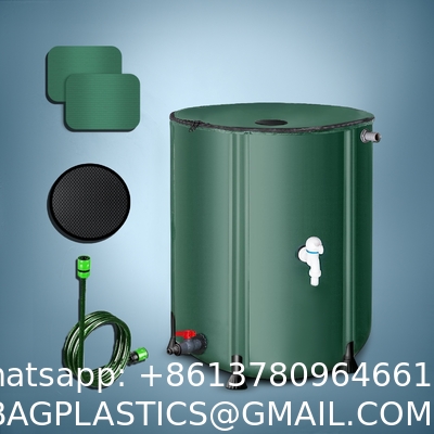 Collapsible Rain Barrel Water Storage Containers-53 Gallon Portable Rainwater Collect System Water Tank To Collect Rainwater From Gutter Downspout Water Catcher With Spigots,Filter＆Overflow Kits