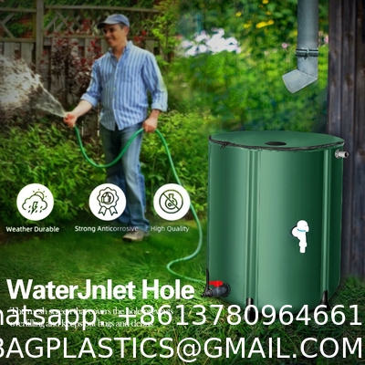 Collapsible Rain Barrel Water Storage Containers-53 Gallon Portable Rainwater Collect System Water Tank To Collect Rainwater From Gutter Downspout Water Catcher With Spigots,Filter＆Overflow Kits