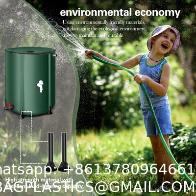 Collapsible Rain Barrel Water Storage Containers-53 Gallon Portable Rainwater Collect System Water Tank To Collect Rainwater From Gutter Downspout Water Catcher With Spigots,Filter＆Overflow Kits