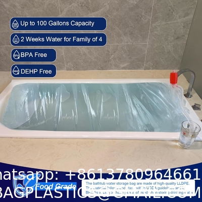 Water Storage Bladder, 100 Gallon Heavy Duty Food-Grade Plastic Bag, For Emergency Water Bank, Ideal For Bathtub Water Storage, Camping, Gardening And Agricultural Irrigation.
