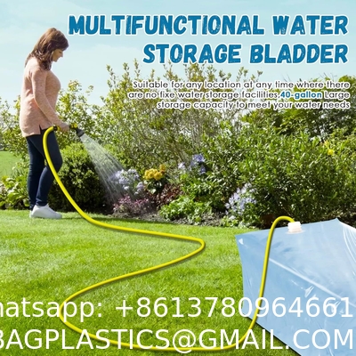 Water Storage Bladder, 100 Gallon Heavy Duty Food-Grade Plastic Bag, For Emergency Water Bank, Ideal For Bathtub Water Storage, Camping, Gardening And Agricultural Irrigation.