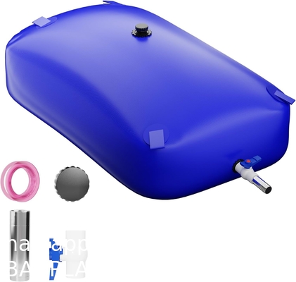 Large Capacity Portable Water Tank Containers, Bladder Tank For Drought Resistance, Fire Prevention, Emergency Water, Agricultural Irrigation Outdoor (110L/29Gal, Blue)
