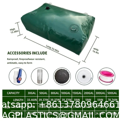 Large Capacity Portable Water Tank Containers, Bladder Tank For Drought Resistance, Fire Prevention, Emergency Water, Agricultural Irrigation Outdoor (110L/29Gal, Blue)