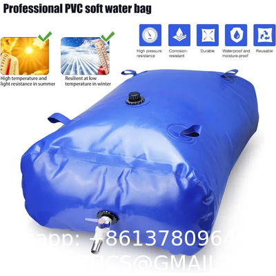 Large Capacity Portable Water Tank Containers, Bladder Tank For Drought Resistance, Fire Prevention, Emergency Water, Agricultural Irrigation Outdoor (110L/29Gal, Blue)