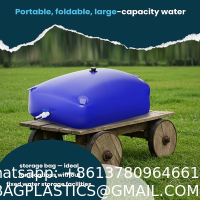 Large Capacity Portable Water Tank Containers, Bladder Tank For Drought Resistance, Fire Prevention, Emergency Water, Agricultural Irrigation Outdoor (110L/29Gal, Blue)