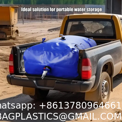 Large Capacity Portable Water Tank Containers, Bladder Tank For Drought Resistance, Fire Prevention, Emergency Water, Agricultural Irrigation Outdoor (110L/29Gal, Blue)