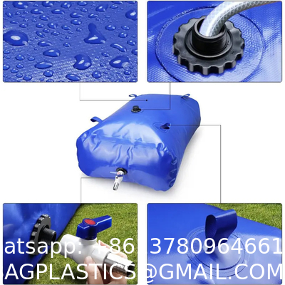 Large Capacity Portable Water Tank Containers, Bladder Tank For Drought Resistance, Fire Prevention, Emergency Water, Agricultural Irrigation Outdoor (110L/29Gal, Blue)