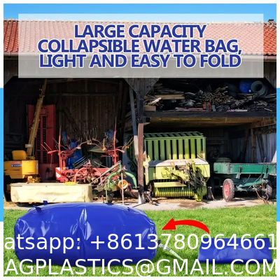 Large Capacity Portable Water Tank Containers, Bladder Tank For Drought Resistance, Fire Prevention, Emergency Water, Agricultural Irrigation Outdoor (110L/29Gal, Blue)