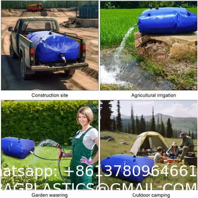 Large Capacity Portable Water Tank Containers, Bladder Tank For Drought Resistance, Fire Prevention, Emergency Water, Agricultural Irrigation Outdoor (110L/29Gal, Blue)