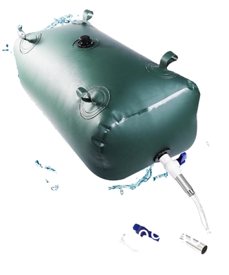 sustainable Hot Selling Large Capacity 1000-Liter Portable Green PVC Water Storage Bladder Foldable Outdoor Camping Furniture Water Tank Use