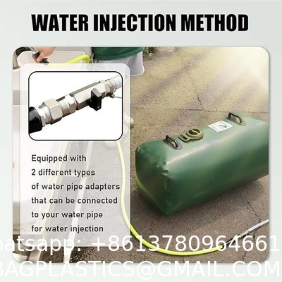sustainable Hot Selling Large Capacity 1000-Liter Portable Green PVC Water Storage Bladder Foldable Outdoor Camping Furniture Water Tank Use