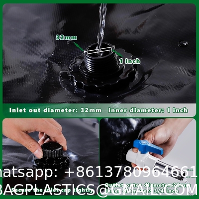Water Bladder Storage Containers, Foldable Portable Water Tank Large Capacity Soft Water Bag, Drought Resistance, Fire Prevention, Emergency Water