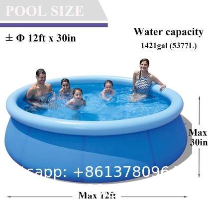 Inflatable Swimming Pool, Round Inflatable Pools Adult Above Ground, Blow Up Pool, Top Ring Summer Water Party Pools, Outdoor Pool For Backyard Family Size (10FT X 30INCH Inflatable Swimming Pool)