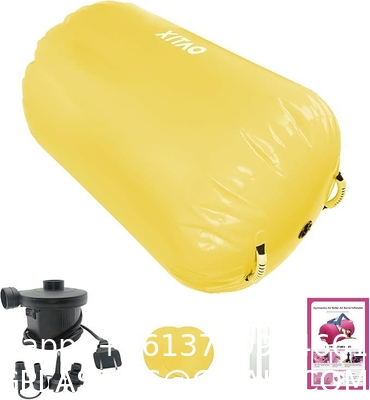 Inflatable Gymnastics Air Roller Set, Tumble Rolling Air Roller Gymnastics Barrel With Electric Pump For Kids Adults Home Outdoor Gymnastic Training Cheerleading Yoga