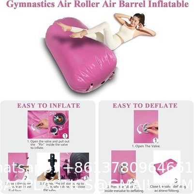 Inflatable Gymnastics Air Roller Set, Tumble Rolling Air Roller Gymnastics Barrel With Electric Pump For Kids Adults Home Outdoor Gymnastic Training Cheerleading Yoga