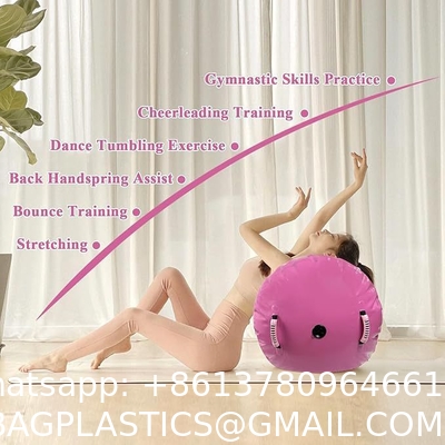 Inflatable Gymnastics Air Roller Set, Tumble Rolling Air Roller Gymnastics Barrel With Electric Pump For Kids Adults Home Outdoor Gymnastic Training Cheerleading Yoga