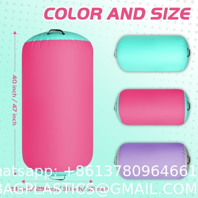 Inflatable Gymnastics Air Roller Set, Tumble Rolling Air Roller Gymnastics Barrel With Electric Pump For Kids Adults Home Outdoor Gymnastic Training Cheerleading Yoga