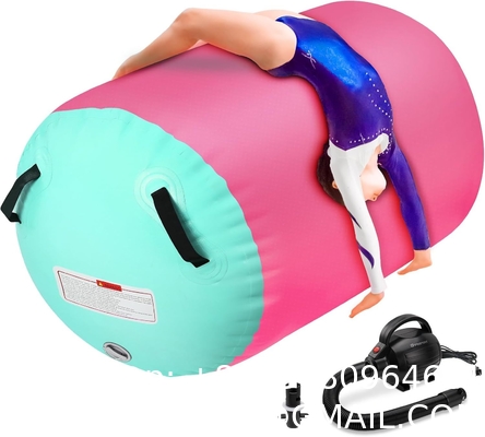 Inflatable Gymnastics Air Roller Set, Tumble Rolling Air Roller Gymnastics Barrel With Electric Pump For Kids Adults Home Outdoor Gymnastic Training Cheerleading Yoga